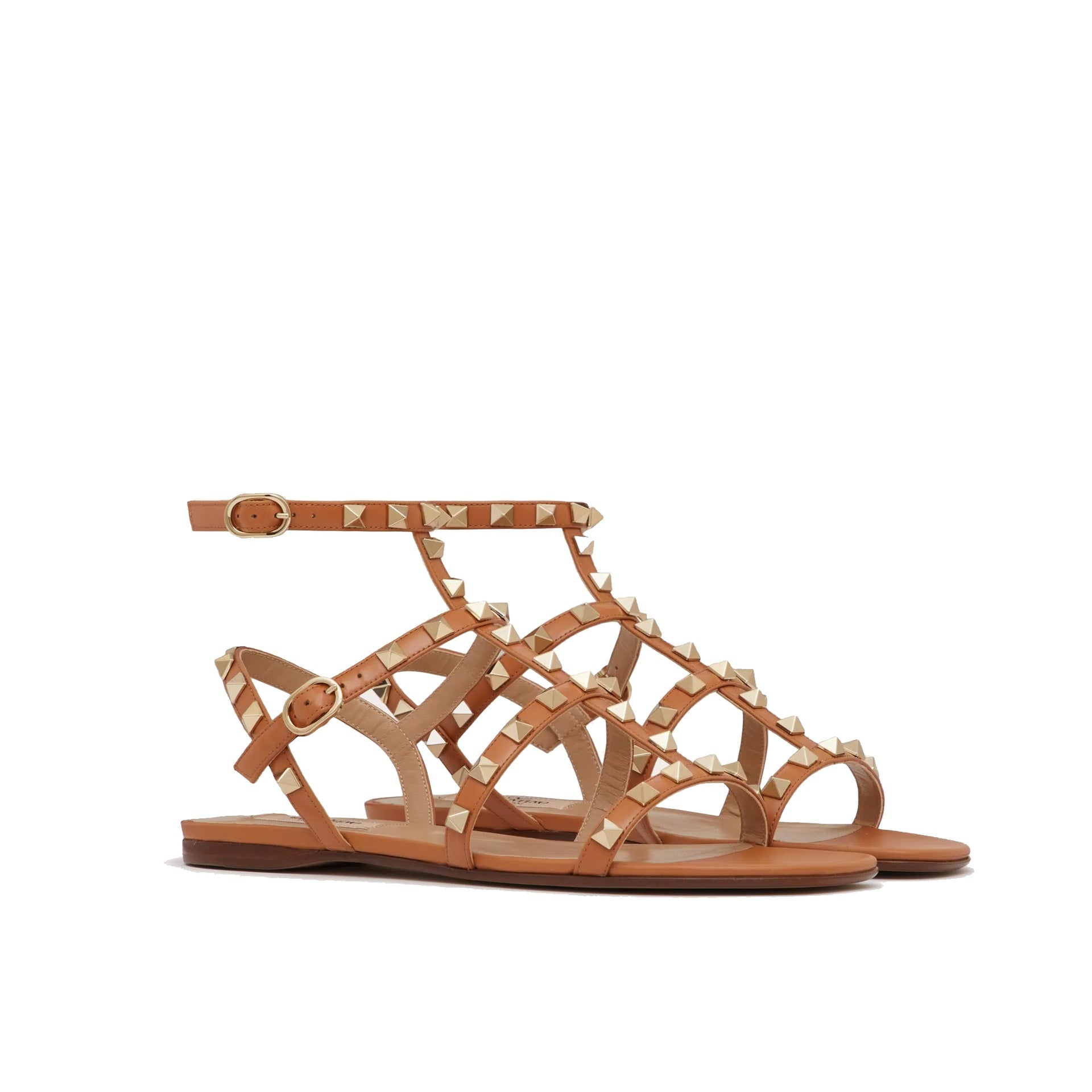 Sandales Valentino Garavani Rockstud - Brown - Femme