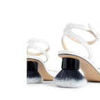 Sandales Loewe Petal Brush Leather - White - Femme