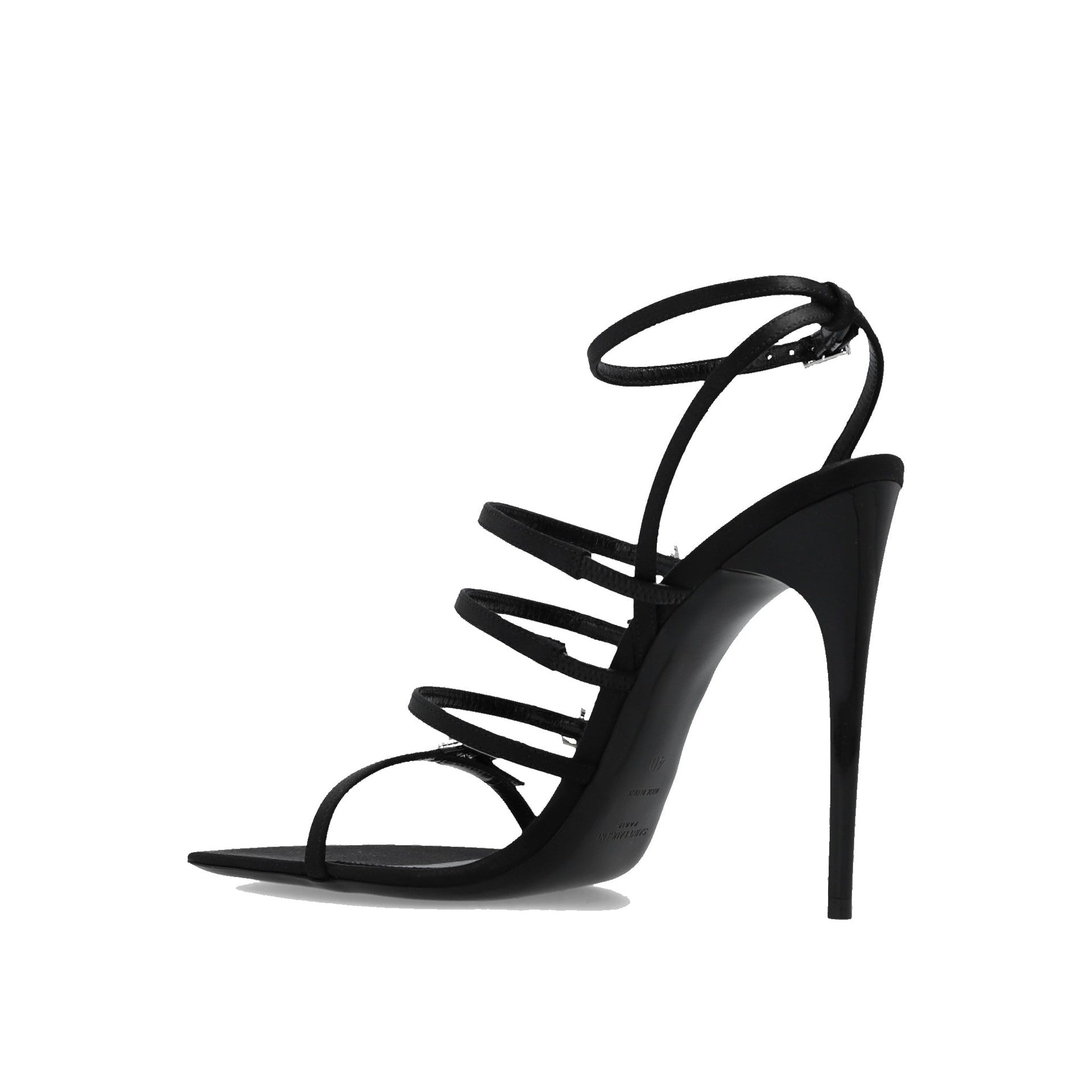 Sandales Saint Laurent Jerry Satin - Black - Femme