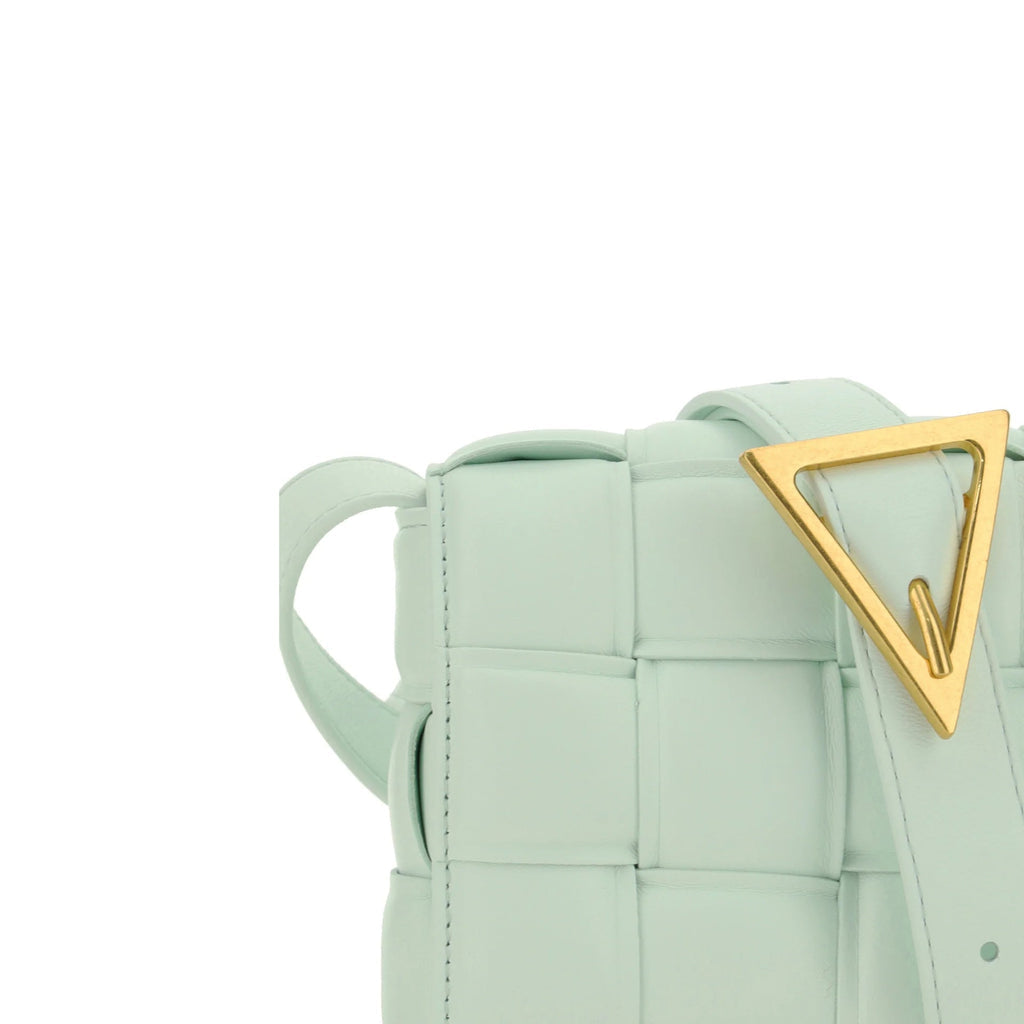 Bottega Veneta Intreccio Leather Shoulder Bag - Green - Femme
