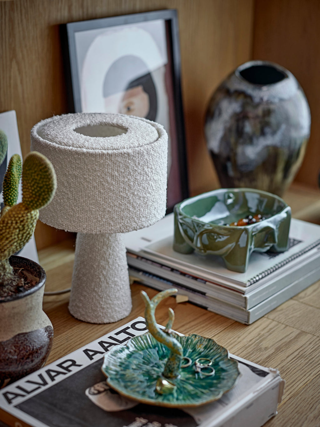 Emmie - Lampe À Poser - Blanc - Polyester
