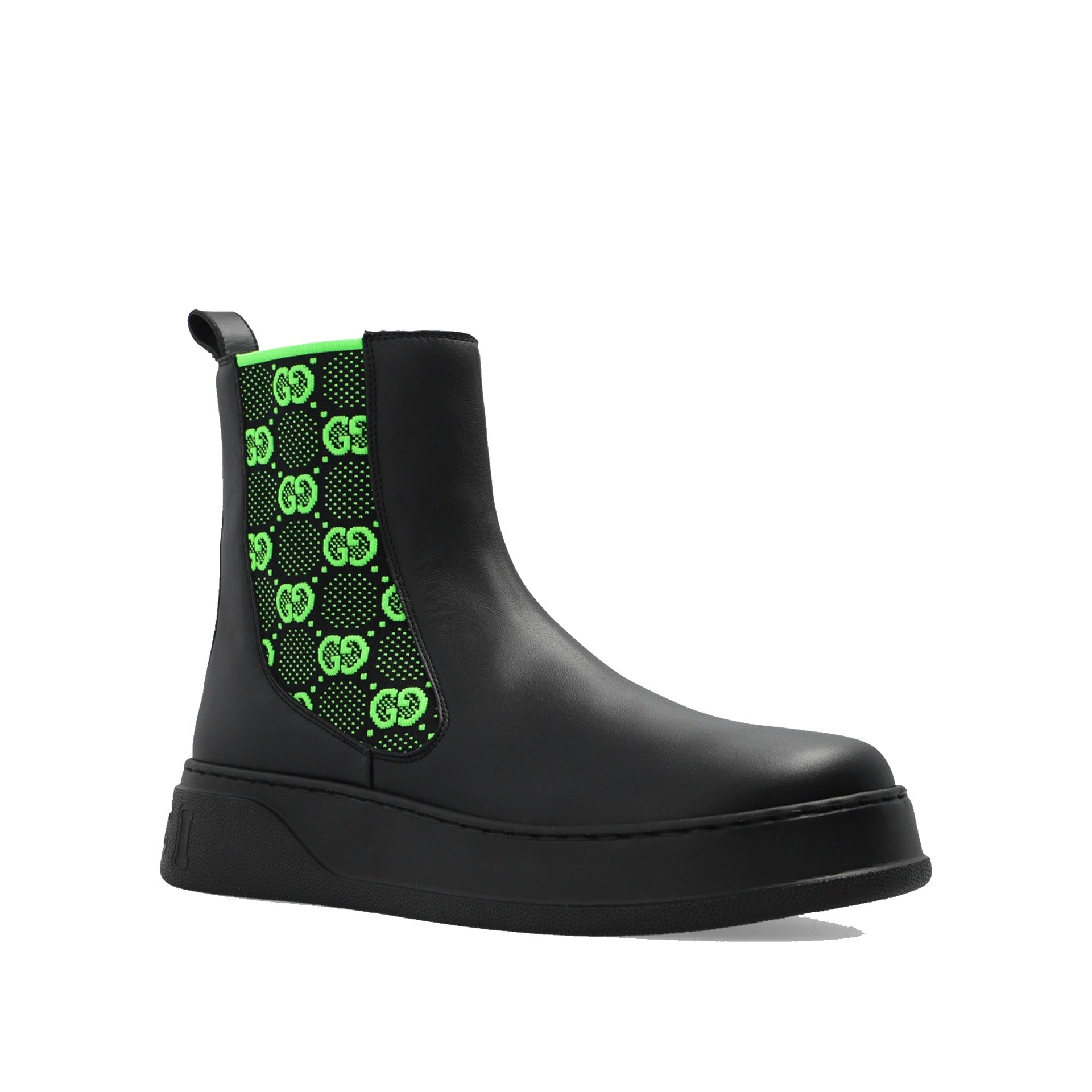 Bottes Gucci Gg Leather - Black - Homme
