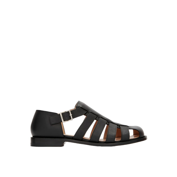 Sandales Loewe Campo Leather - Black - Homme