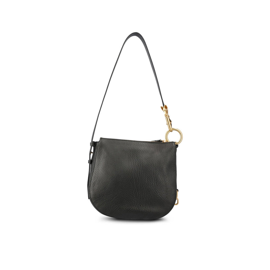 Burberry Knight Leather Shoulder Bag - Black - Femme