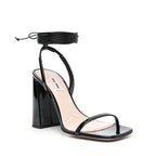 Miu Miu Leather Sandals - Black - Femme