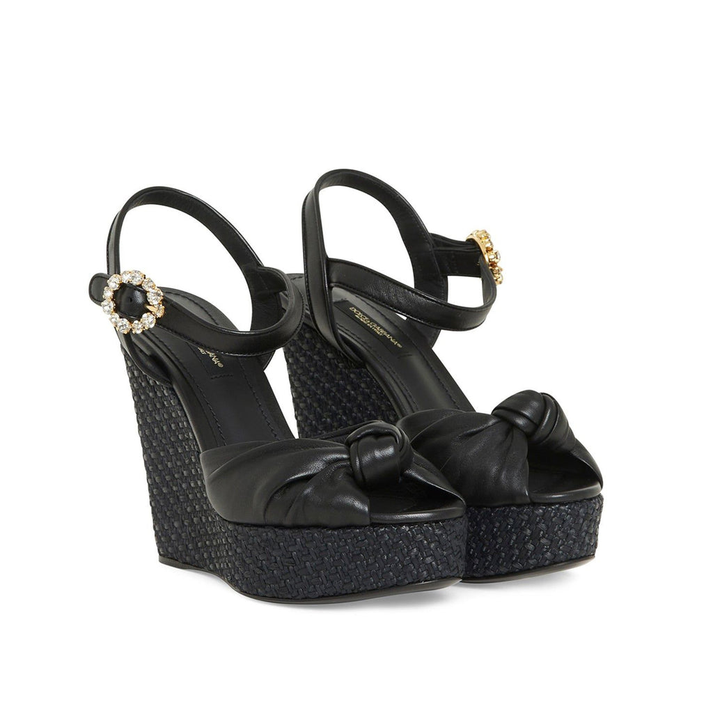 Dolce & Gabbana Wedge Sandals - Black - Femme