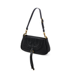 Chloe Leather Marcie Shoulder Bag - Black - Femme