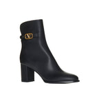 Bottes Valentino Garavani Vlogo Signature Leather - Black - Femme