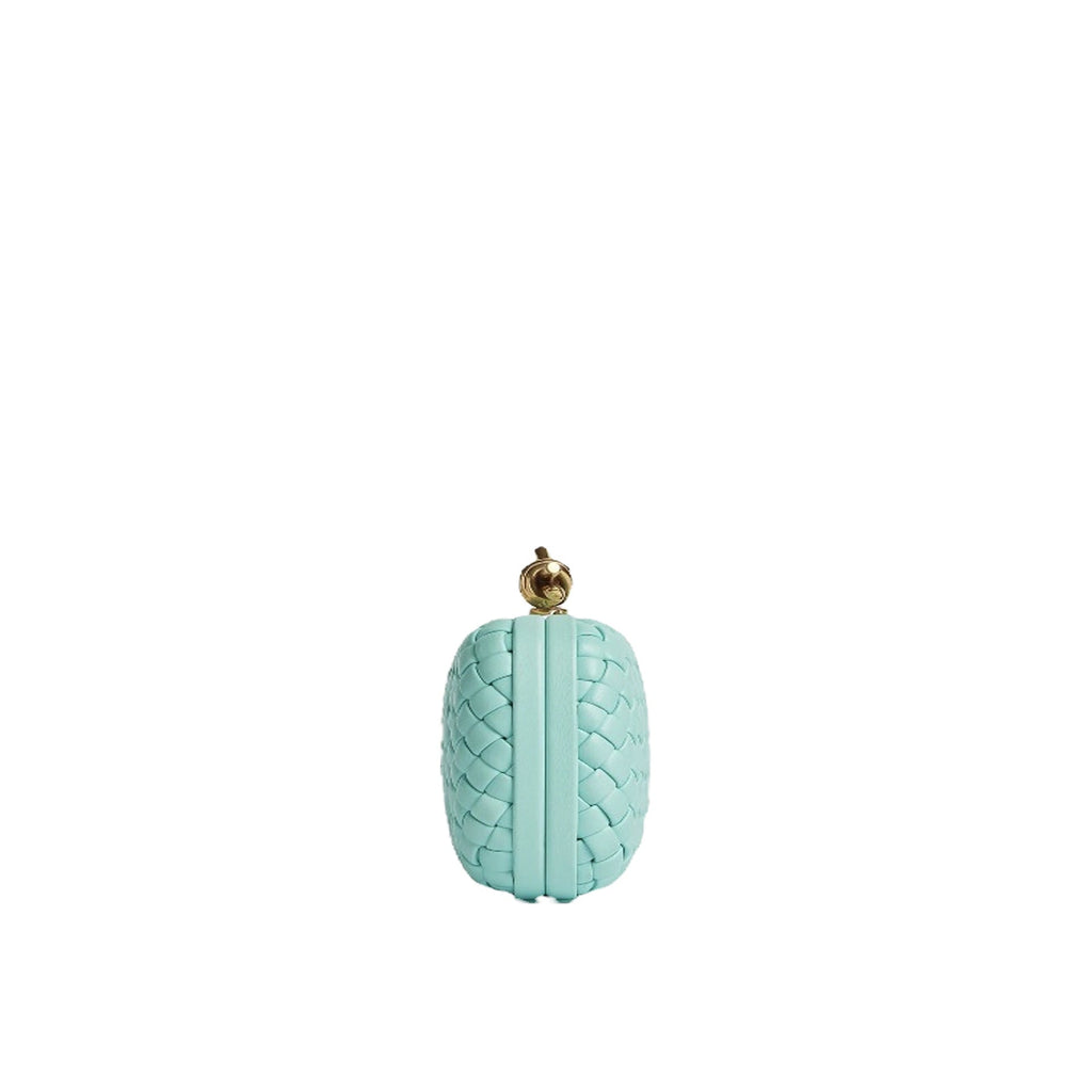 Bottega Veneta Knot Padded Intreccio Clutch - Green - Femme