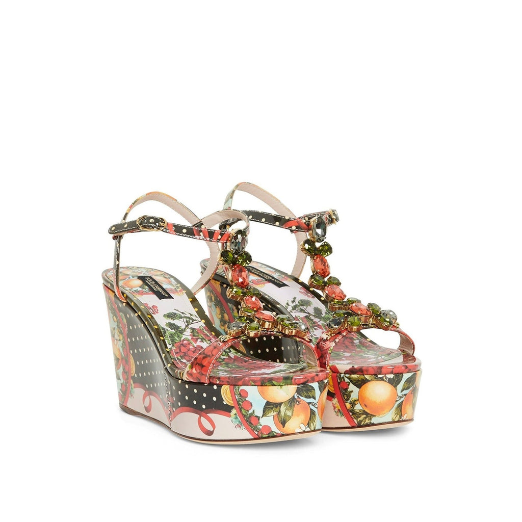 Dolce & Gabbana Wedge Sandals - Black - Femme