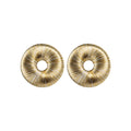 Boho Gold Silver Earring featuring intricate metallic thread design with a refined circular silhouette.