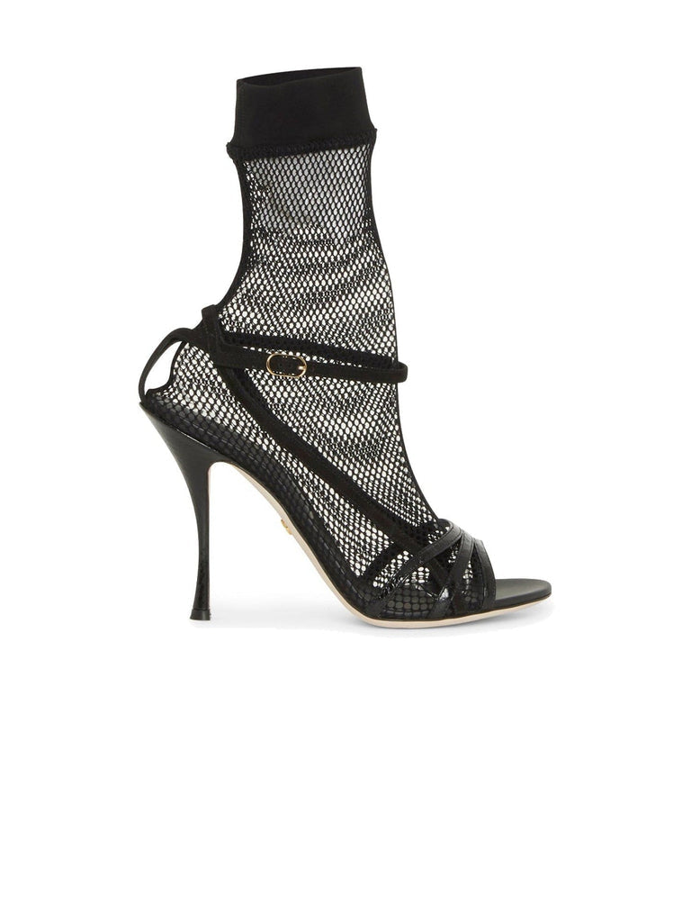 Dolce & Gabbana Fishnet Sandals - Black - Femme