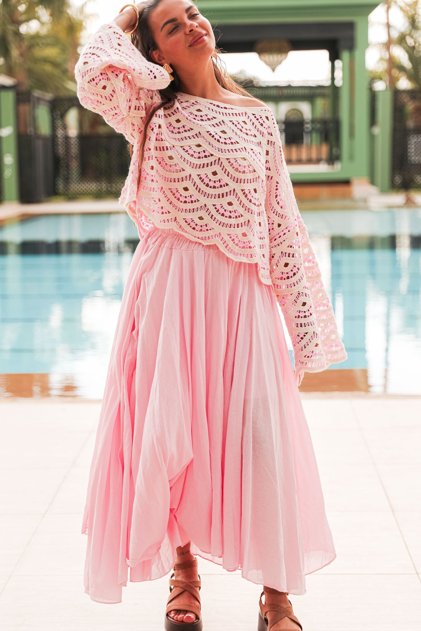 FANNIE Rose - Jupe Longue