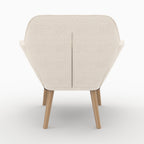 fauetuil tissu blanc boucle