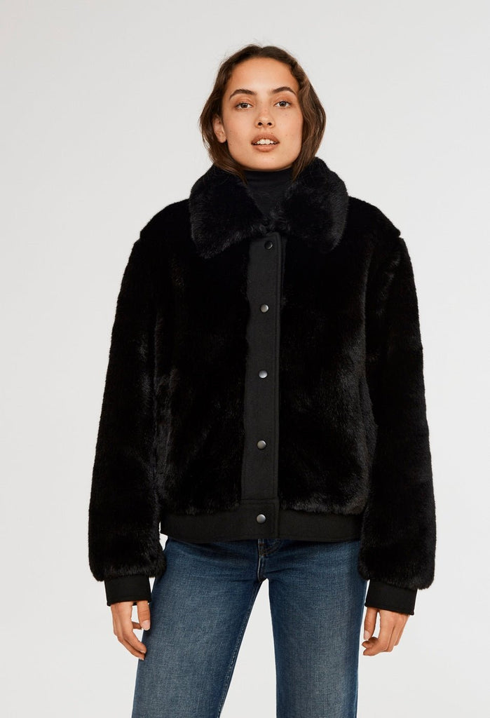 Fausse Fourrure Fanash - Noir - Claudie Pierlot - The Bradery