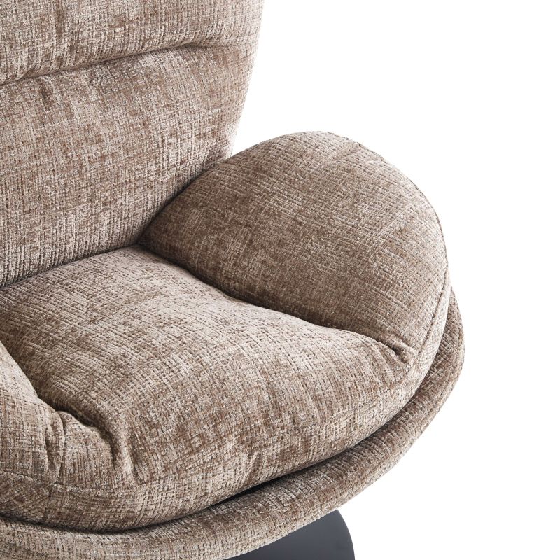 Ceres - Fauteuil Rotatif 1 Place - Tissu Taupe