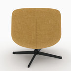 fauteuil elvis en velours jaune moutarde pivotant