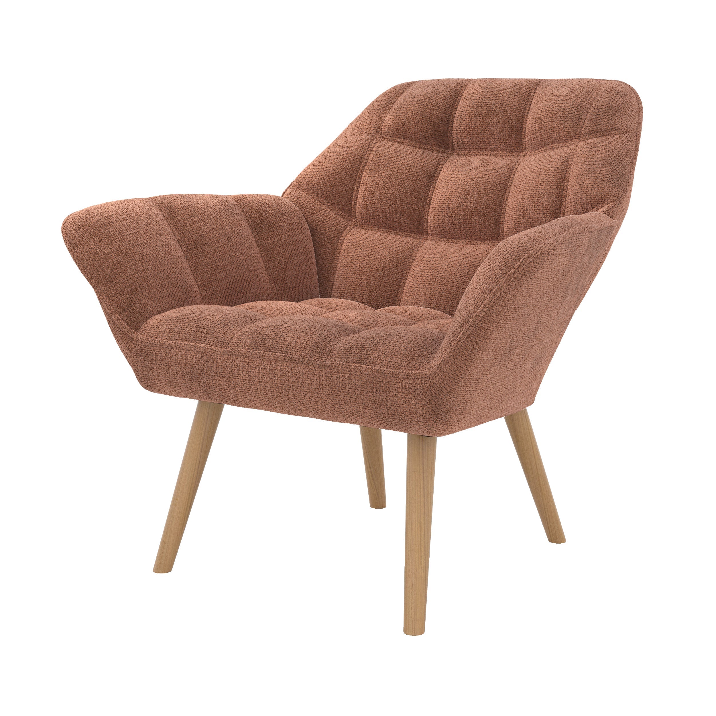 fauteuil en tissu rouge ancien simba fond blanc