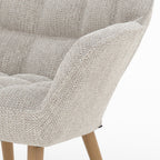 fauteuil en tissu texture epais gris clair simba
