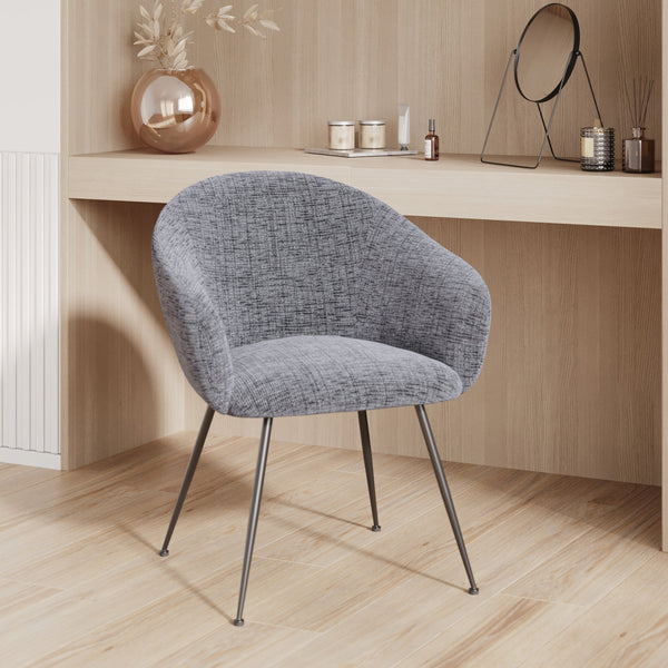 fauteuil gris fonce chine pieds noirs socky