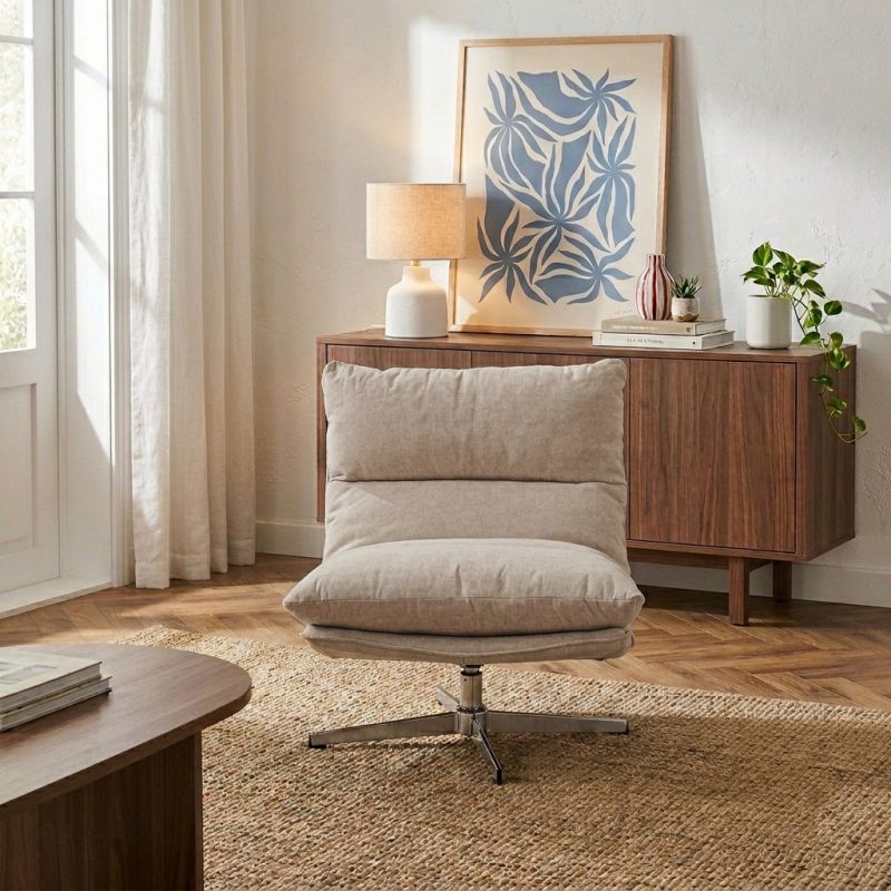 Hygea - Fauteuil Rotatif 1 Place - Tissu Taupe