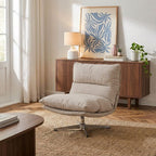 Hygea - Fauteuil Rotatif 1 Place - Tissu Taupe