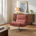 Hygea - Fauteuil Rotatif 1 Place - Tissu Terracotta