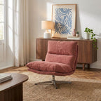 Hygea - Fauteuil Rotatif 1 Place - Tissu Terracotta