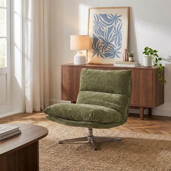 Hygea - Fauteuil Rotatif 1 Place - Tissu Vert