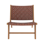 fauteuil kuna en teck et en cuir
