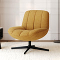 fauteuil pivotant evlours jaune moutarde elvis