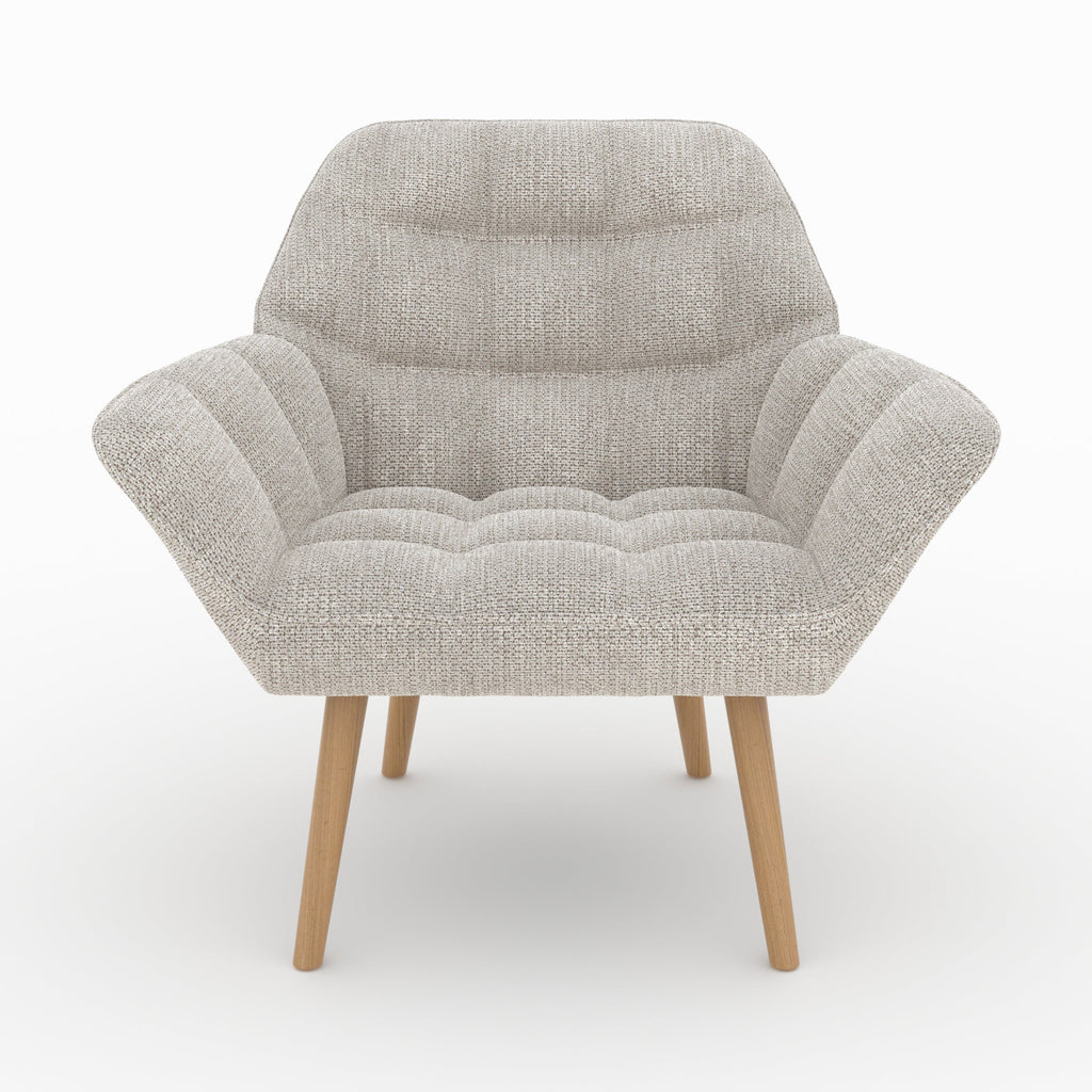 fauteuil simba en tissu gris clair