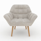 fauteuil simba en tissu gris clair