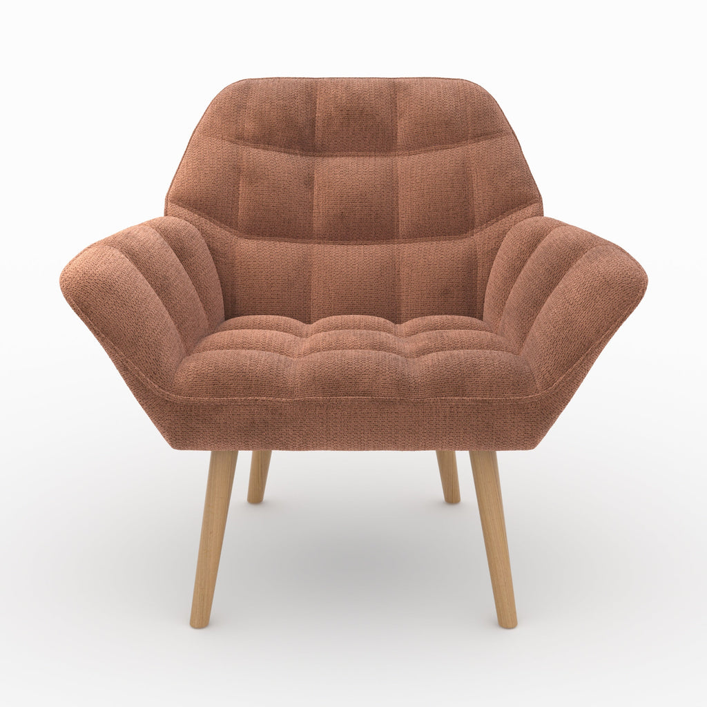 fauteuil simba en tissu rouge ancien
