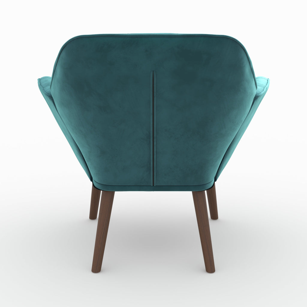 fauteuil simba en velours bleu fonce 