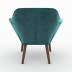 fauteuil simba en velours bleu fonce 