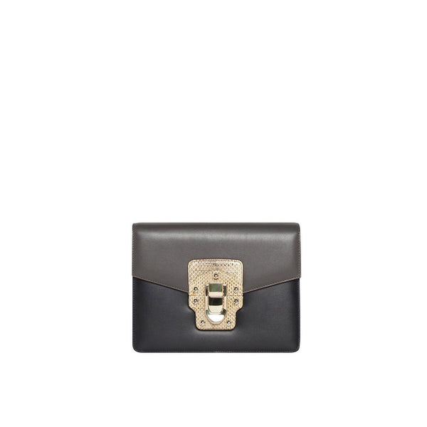 Dolce & Gabbana Leather Shoulder Bag - Grey - Femme