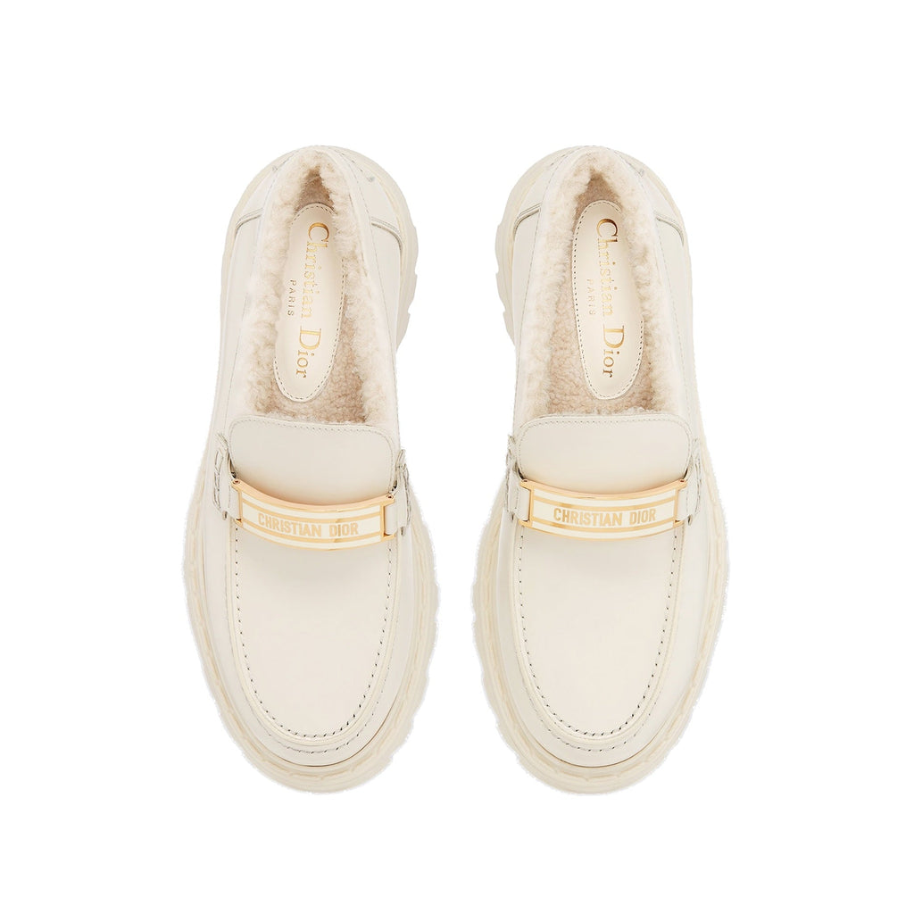 Mocassins Dior Leather - Cream - Femme