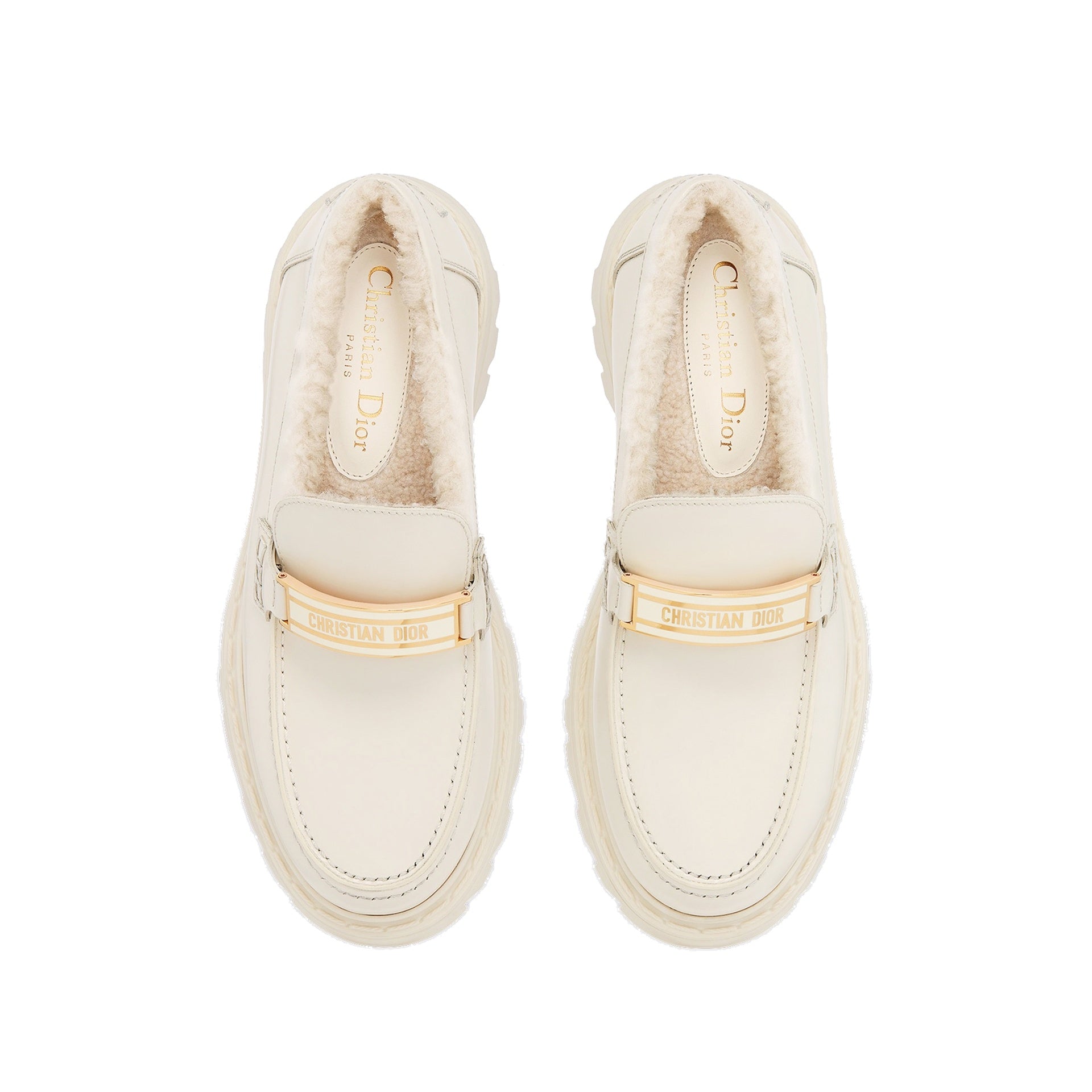 Mocassins Dior Leather - Cream - Femme