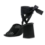 Miu Miu Macrame Sandals - Black - Femme