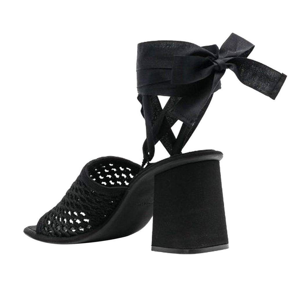 Miu Miu Macrame Sandals - Black - Femme