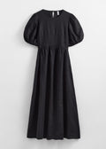 Robe Pa Aerona En Lin Noir