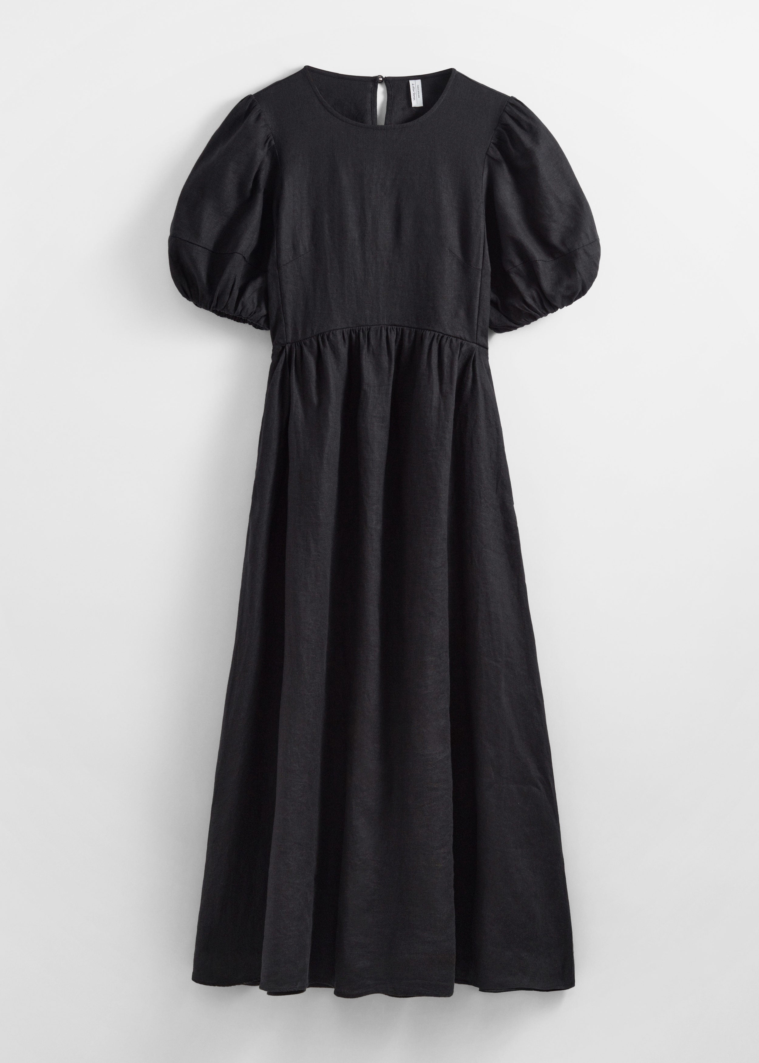 Robe Pa Aerona En Lin Noir