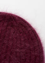 Bonnet En Cachemire Duveteux À L'Avoine Beanie S - Rouge