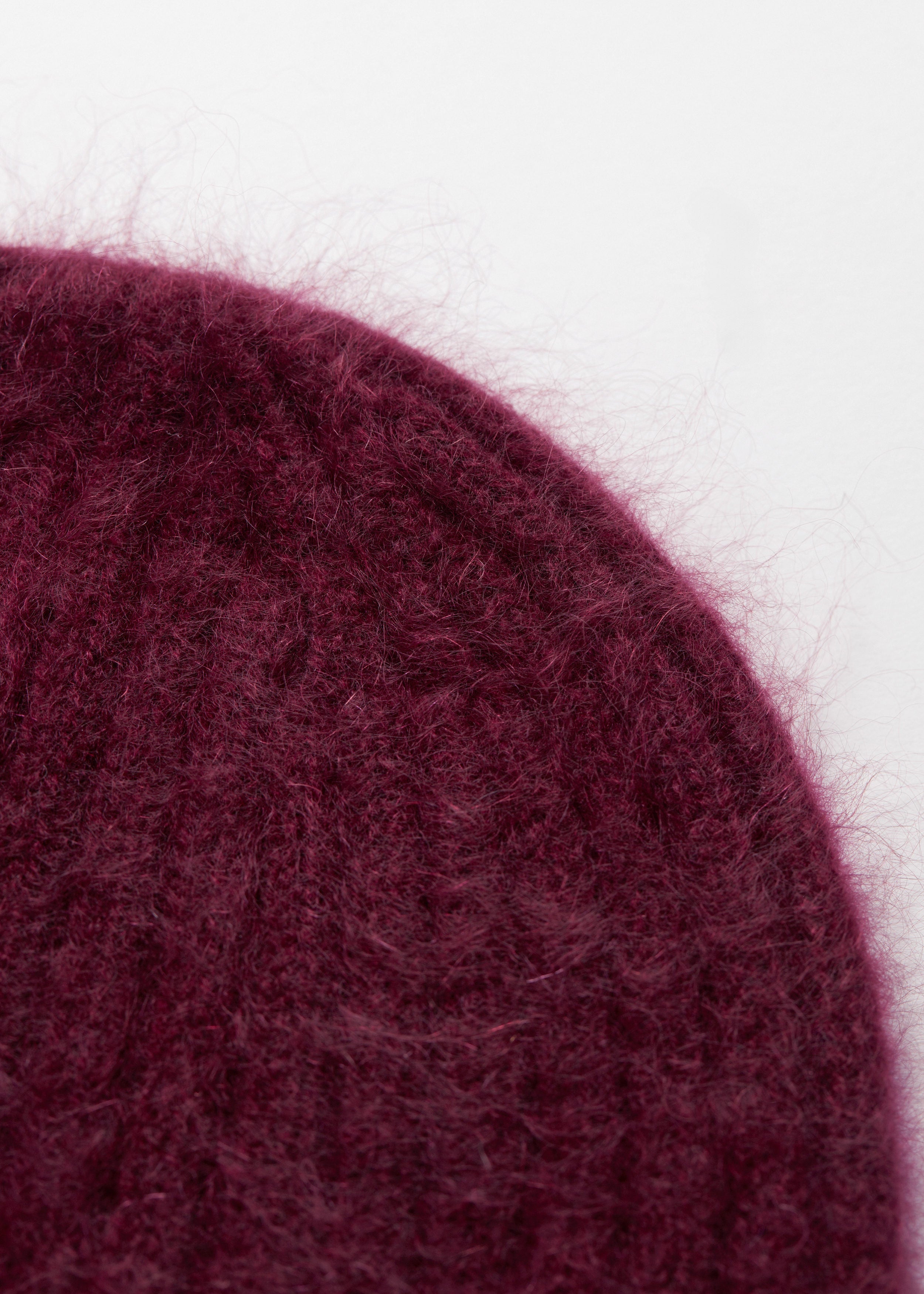Bonnet En Cachemire Duveteux À L'Avoine Beanie S - Rouge