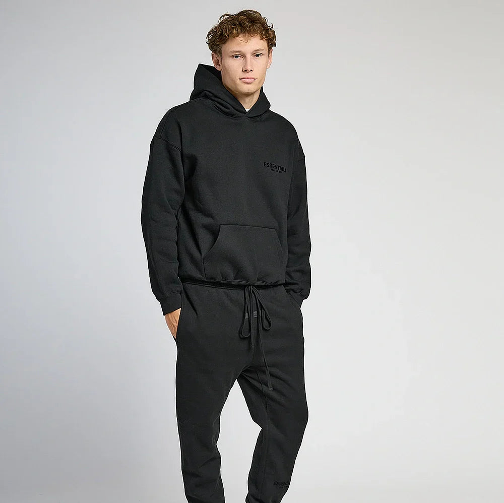 Hoodie Essentials Stretch Limo - Noir - Mixte