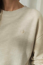 eco-friendly ecru sweatshirt for women
