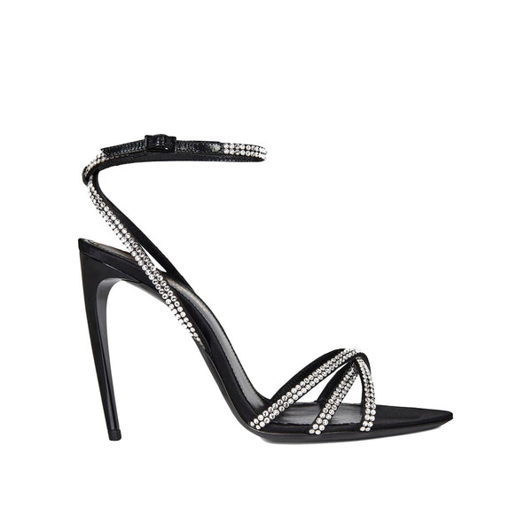 Saint Laurent Ava Sandals - Black - Femme