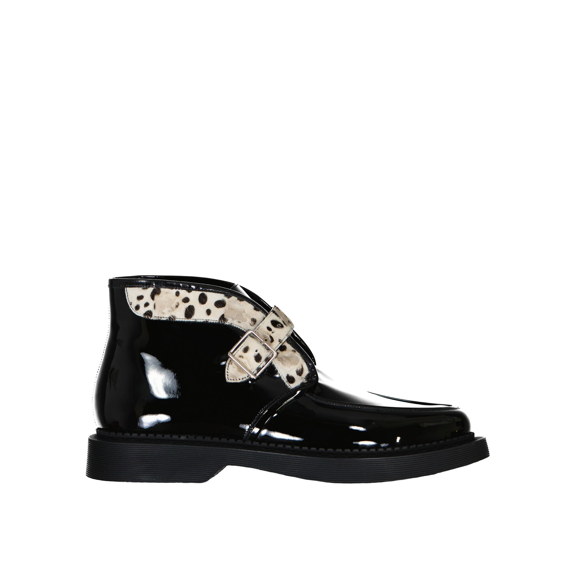 Bottes Saint Laurent Leather And Fur - Black - Homme