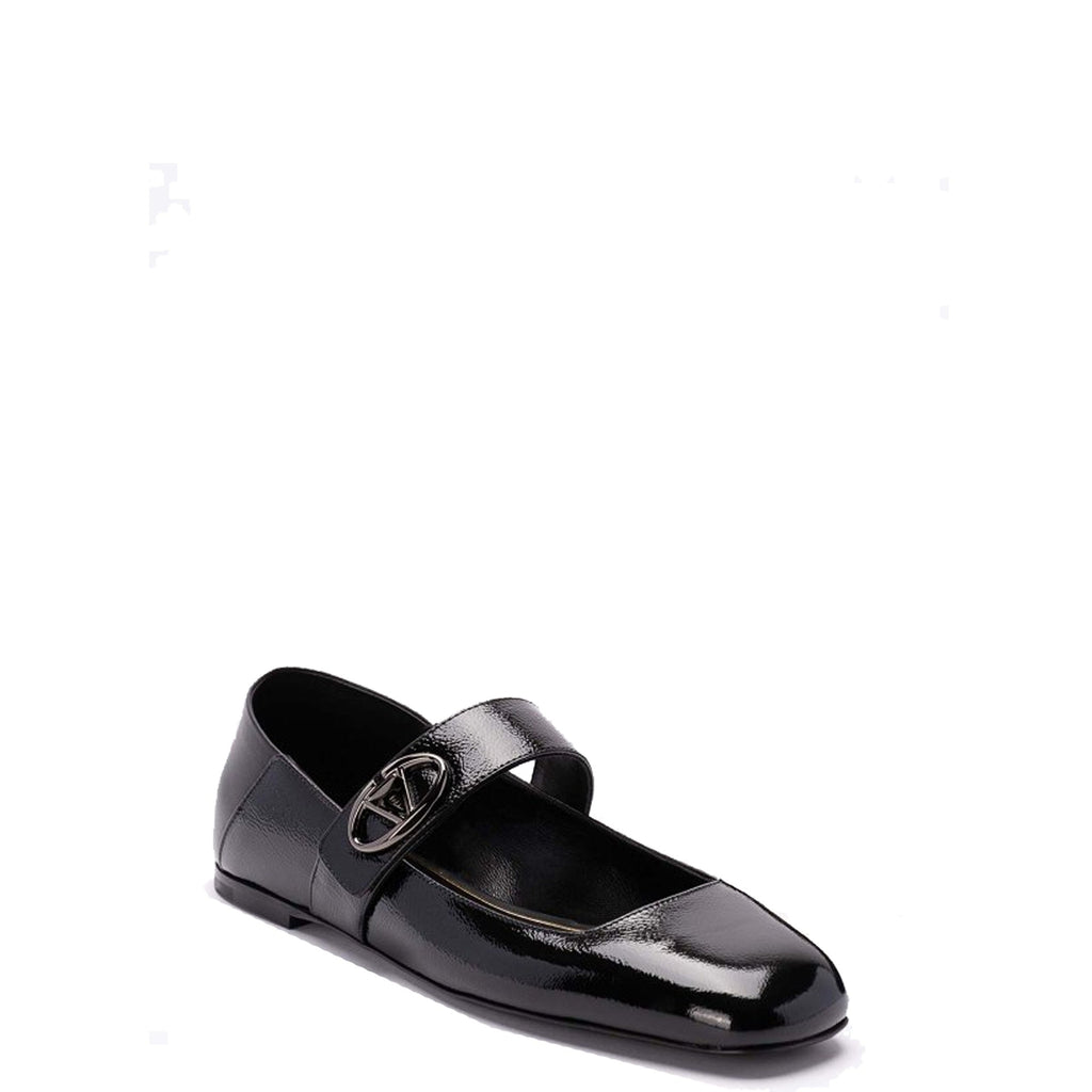 Ballerines Valentino Garavani Leather Locker - Black - Femme